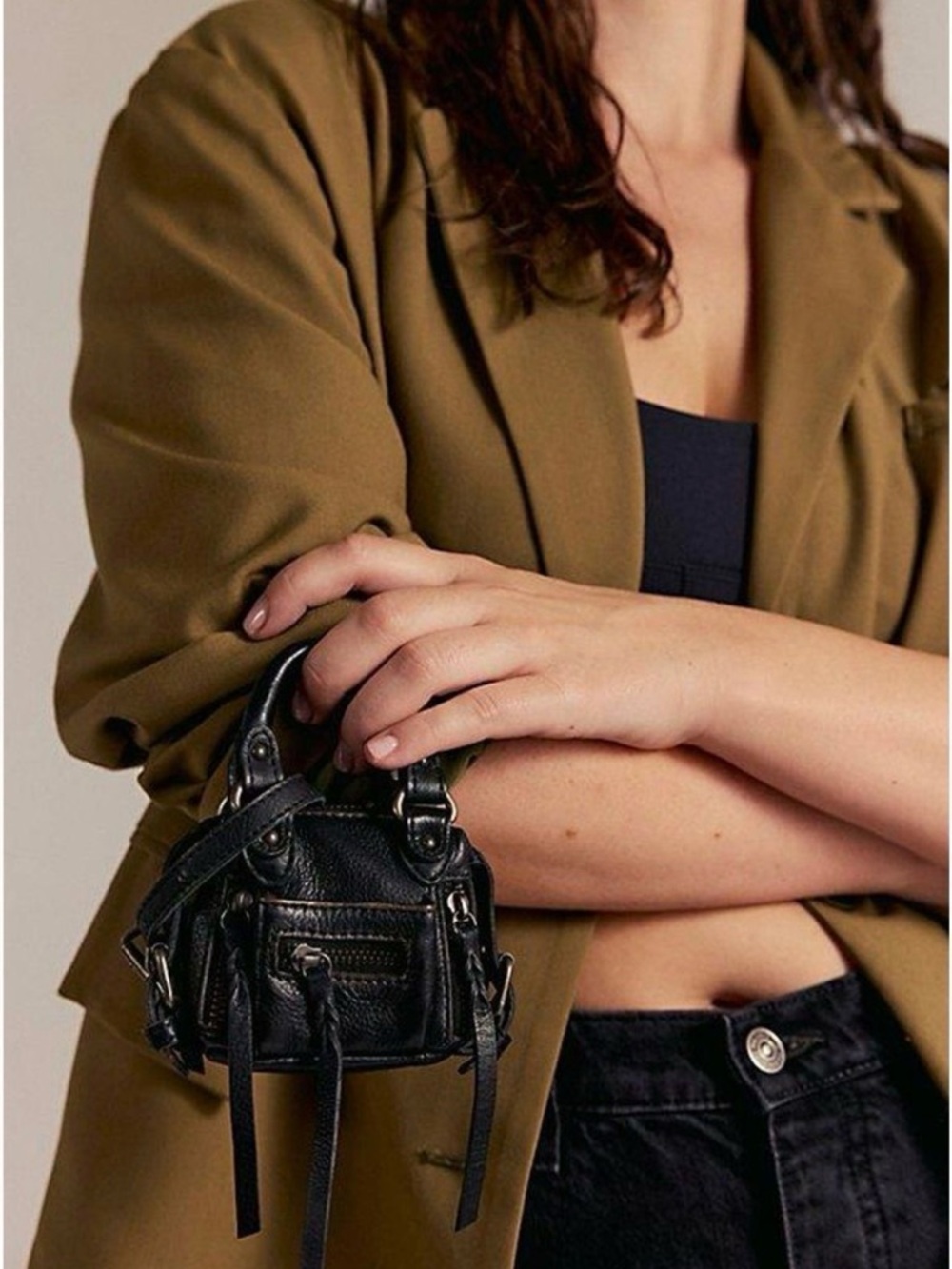 NEW Free People We The Free Micro Emerson Mini Bag in Black !! Rare